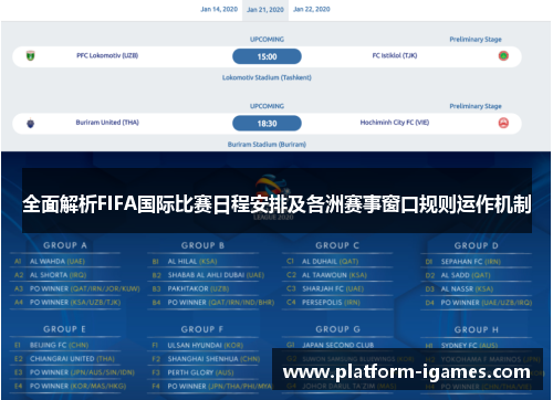 全面解析FIFA国际比赛日程安排及各洲赛事窗口规则运作机制